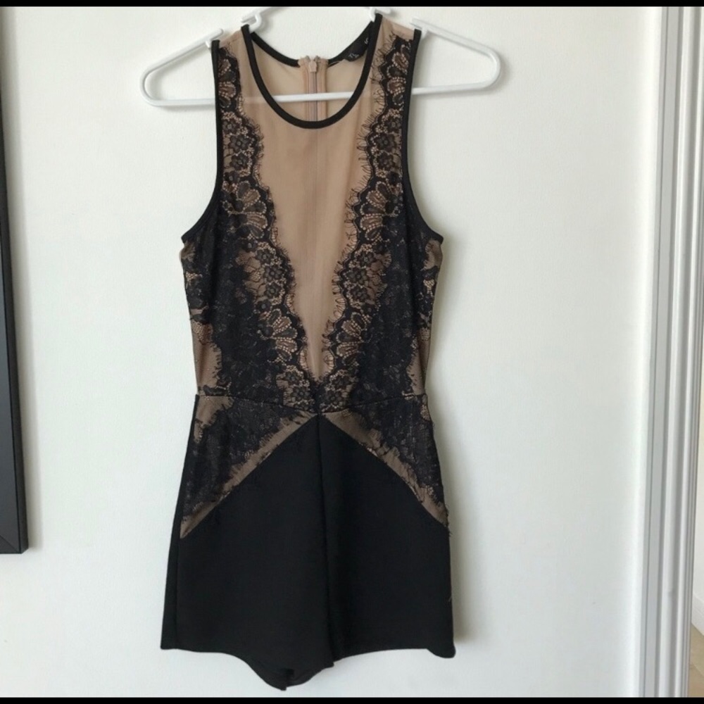 Topshop Black Lace Romper